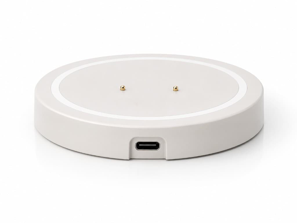 Keylo charging dock with dual contact pins and USB-C port